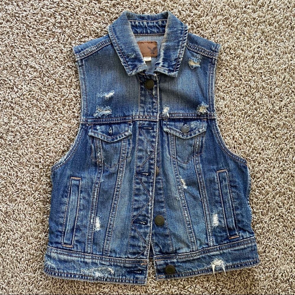 American Eagle Jean Womens Vest Size Small